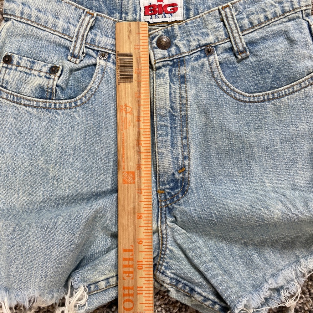 Vintage Levi's SliverTab Women's 13 Shorts USA Made Big Jean Light Wash 90s - Picture 7 of 11
